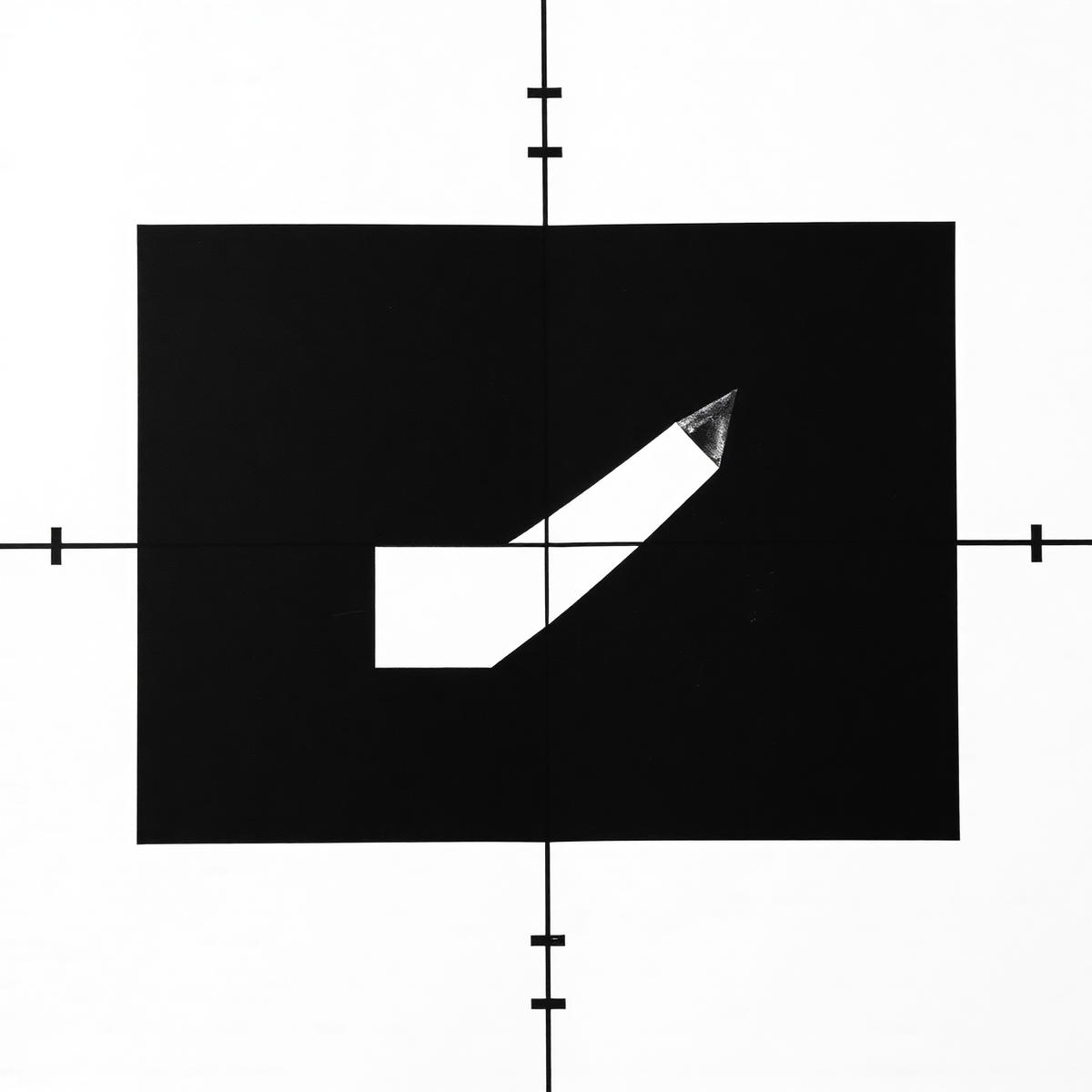 Geometrische Logo-Konstruktion in Schwarz-Weiß aus einem Logo-Projekt
